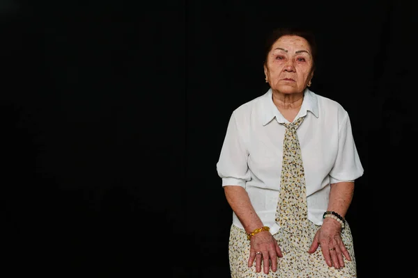 Portrait Elderly Senior Asian Woman — Stock Photo, Image