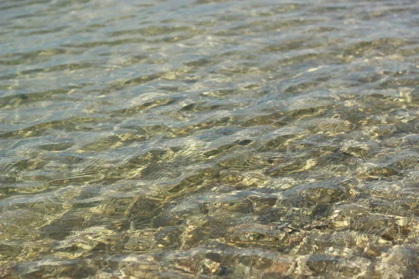 Acqua Mare Limpida Pura Della Costa Berdyansk Consistenza Dell Acqua — Foto Stock