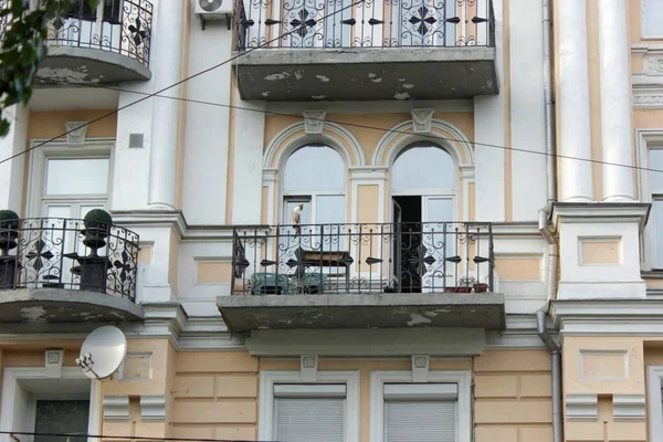 Binanın Balkonunda Korkusuz Bir Kedi — Stok fotoğraf