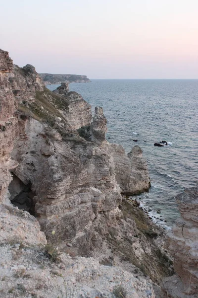 Costa Crimea Rocosa Occidental Peligroso Para Los Barcos Último Lugar — Foto de Stock
