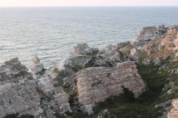 Fascinerande Utsikt Över Klipporna Västra Krim Svarta Havet Ukraina — Stockfoto