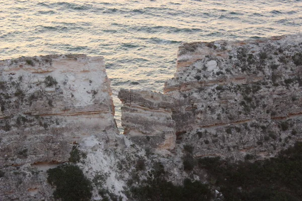 Las Rocas Calcáreas Crimea Occidental Tracto Dzhangul Mar Negro — Foto de Stock