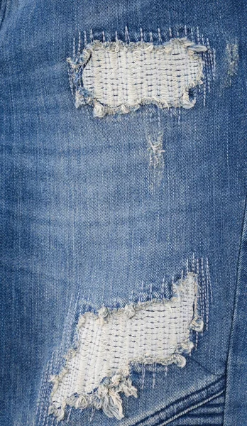 Jeans Denim Oude Jeans Verscheurd Bitmappatroon Voor Ontwerp Texturen — Stockfoto