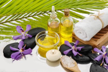 Tropikal spa ayarı natürmort 