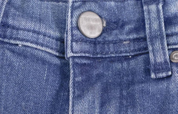 Dettagli Primo Piano Blue Jeans — Foto Stock