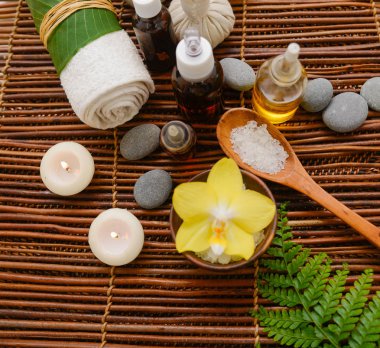 Kaplıca tedavisi ve ürün tropikal spa için,