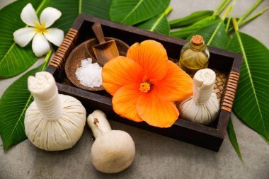 Kaplıca tedavisi ve ürün tropikal spa için,