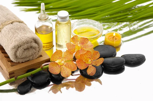 Taşlar, havlu ile spa Spa arka plan belirleme