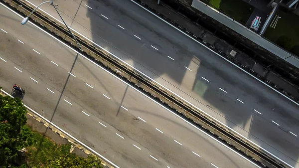 Aerial View Highway Sunset — Stock Photo, Image