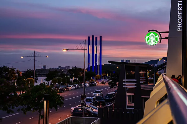 Zachód Słońca Karpal Singh Drive — Zdjęcie stockowe