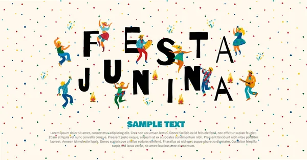 Festa Junina. Plantillas vectoriales — Vector de stock