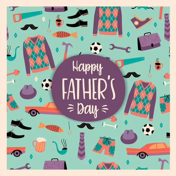 Happy Fathers Day. Vector sjablonen. — Stockvector