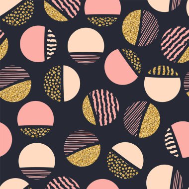 Soyut geometrik sorunsuz tekrar desen daireler ile.