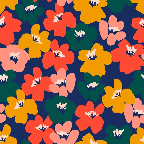 Patrón sin costura floral. Diseño vectorial — Archivo Imágenes Vectoriales