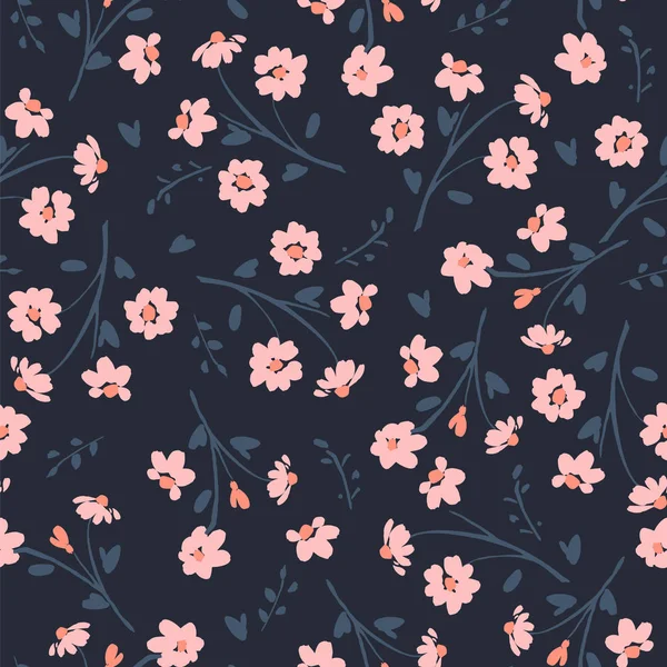 Floral abstrakte nahtlose Muster. Vektordesign für unterschiedliche Oberflächen. — Stockvektor