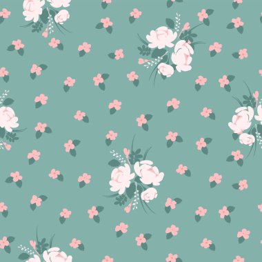 Çiçeksel, soyut, pürüzsüz desen. Farklı surfaslar için vektör tasarımı.