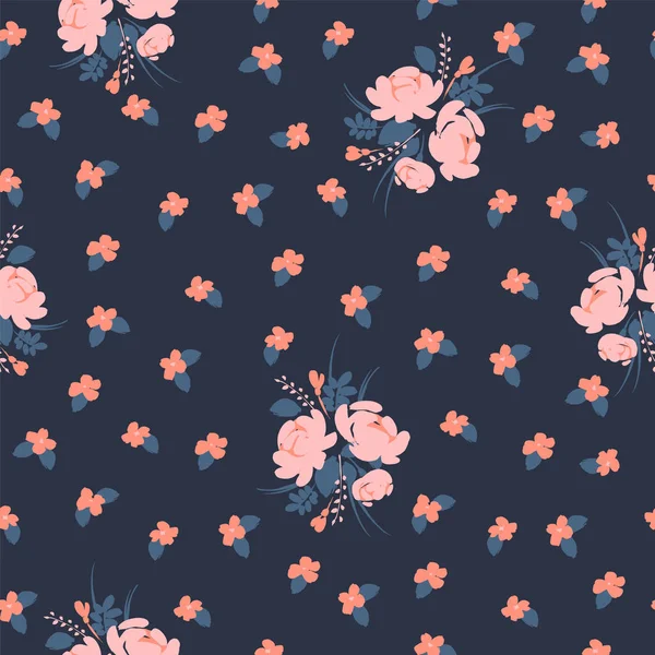 Floral abstrakte nahtlose Muster. Vektordesign für unterschiedliche Oberflächen. — Stockvektor