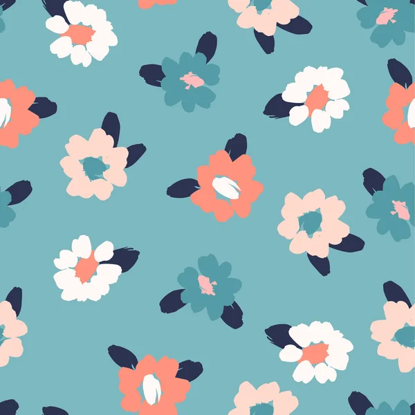 Floral abstract seamless pattern. Vector design for different surfases. — Stock Vector