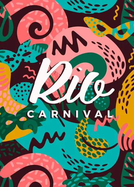 Brazilië carnaval. Vectorillustratie met trendy abstracte elementen. — Stockvector