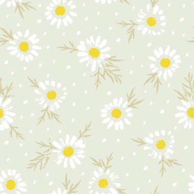 Papatya çayı ile soyut, dikişsiz desen. Moda el yapımı kumaşlar. Kağıt, kapak, kumaş ve diğer kullanıcılar için modern soyut tasarım