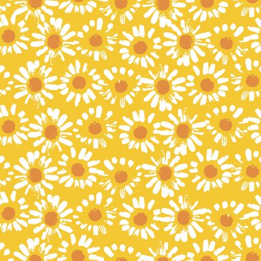 Papatya çayı ile soyut, dikişsiz desen. Moda el yapımı kumaşlar. Kağıt, kapak, kumaş ve diğer kullanıcılar için modern soyut tasarım