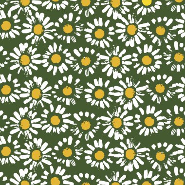 Papatya çayı ile soyut, dikişsiz desen. Moda el yapımı kumaşlar. Kağıt, kapak, kumaş ve diğer kullanıcılar için modern soyut tasarım