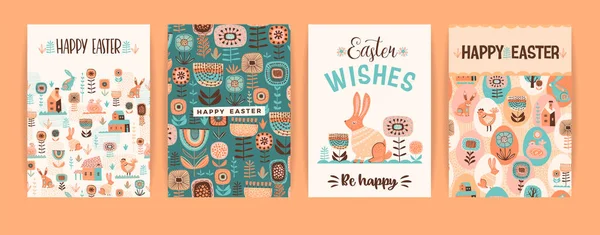 Buona Pasqua. Modelli vettoriali per card, poster, flyer e altri utenti . — Vettoriale Stock