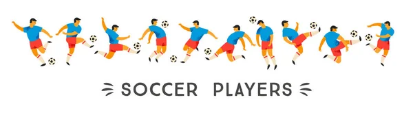サッカー選手のベクトルを設定します。デザイン要素. — ストックベクタ