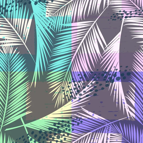 Modèle exotique sans couture avec des plantes tropicales. Fond vectoriel . — Image vectorielle