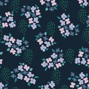 Çiçeksel, soyut, pürüzsüz desen. Farklı surfaslar için vektör tasarımı.