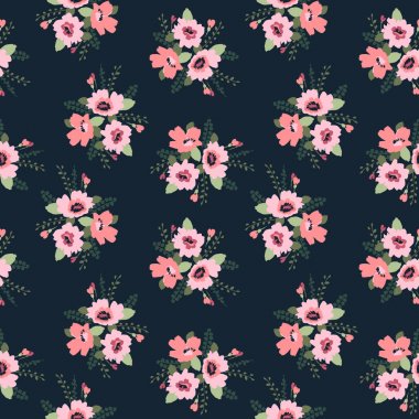 Çiçeksel, soyut, pürüzsüz desen. Farklı surfaslar için vektör tasarımı.