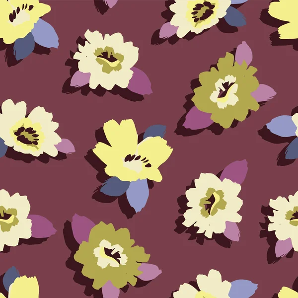 Floral abstrakte nahtlose Muster. Vektordesign für unterschiedliche Oberflächen. — Stockvektor
