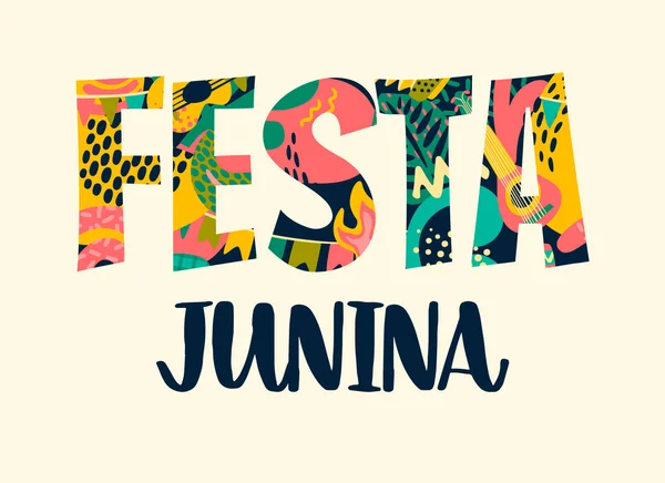 Vacances en Amérique latine, la fête de juin du Brésil. Festa Junina . — Image vectorielle