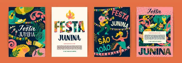 Latin-amerikai ünnep, a júniusi párt a brazil. Festa Junina. — Stock Vector