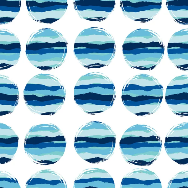 Modèle vectoriel sans couture de la mer avec des textures dessinées à la main. Design abstrait moderne — Image vectorielle