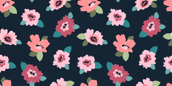 Floral abstrakte nahtlose Muster. Vektordesign für unterschiedliche Oberflächen. — Stockvektor