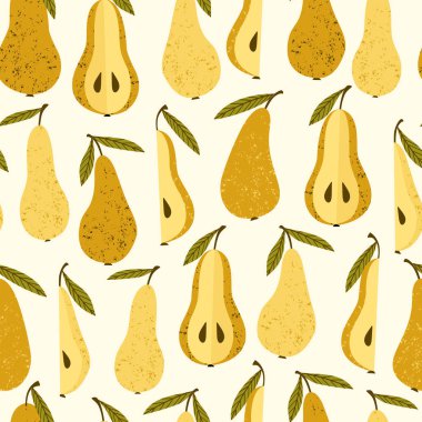 Armut ile vektör dikişsiz desen. Trendy el çizilmiş dokular.