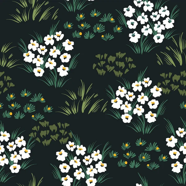 Patrón floral sin costura abstracto con manzanilla. Texturas dibujadas a mano de moda . — Vector de stock