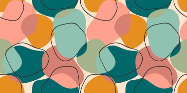 Soyut şekilli basit geometrik dikişsiz desen.