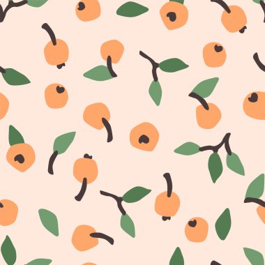 Soyut böğürtlenli, kusursuz bir şablon. Moda el çizimi dokular.