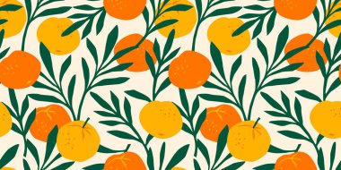 Mandalinalı, kusursuz bir model. Kağıt, kapak, kumaş, iç dekorasyon ve diğer kullanıcılar için modern soyut tasarım.