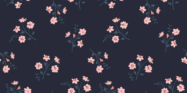 Padrão sem costura floral. Design de vetor para papel, capa, tecido, decoração de interiores e outros. —  Vetores de Stock