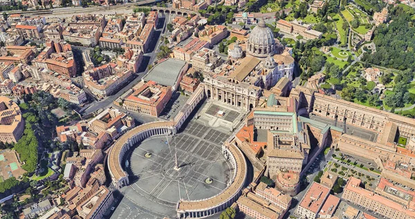 Uçuş yüksekliğinden Vatikan St Peters Kilisesi mahalle