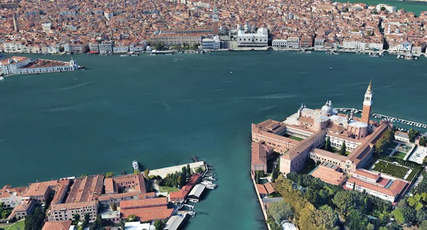 Venecia Italia desde la altitud del quadrocopter, Gran Canal, 2019 en 3D — Foto de Stock