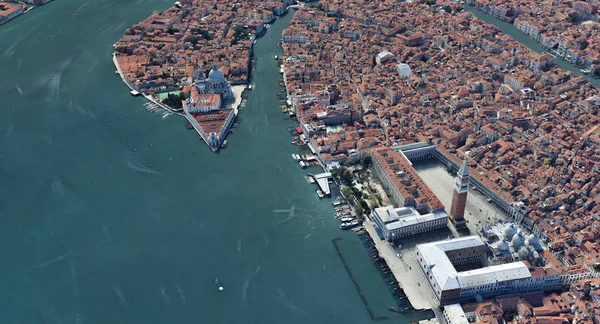 Venecia Italia desde la altitud del quadrocopter, Gran Canal, 2019 en 3D — Foto de Stock