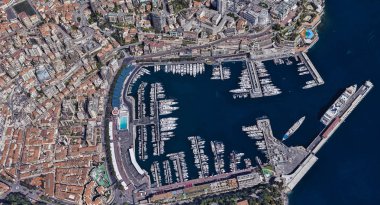 Monaco Monte Carlo en pahalı şehir öğleden sonra 3 d yükseklikte