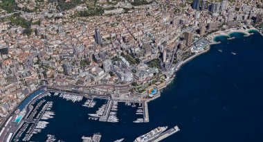 Monaco Monte Carlo en pahalı şehir öğleden sonra 3 d yükseklikte