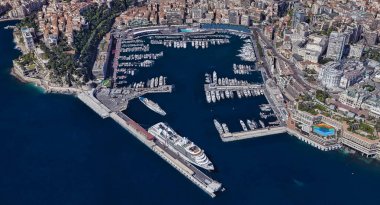Monaco Monte Carlo en pahalı şehir öğleden sonra 3 d yükseklikte
