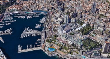 Monaco Monte Carlo en pahalı şehir öğleden sonra 3 d yükseklikte