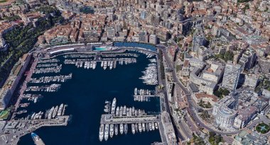 Monaco Monte Carlo en pahalı şehir öğleden sonra 3 d yükseklikte